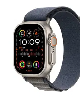 Inteligentné hodinky Apple Watch Ultra 2 GPS , 49mm , titánové puzdro  s alpinským remienkom modrá - M MREP3CSA