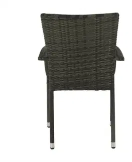 Záhradné stoličky a kreslá Záhradná stohovateľná stolička, sivá, VIPANA