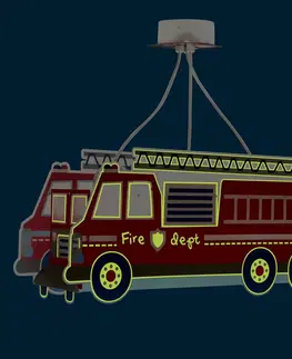 Závesné svietidlá Dalber Dalber Fire Truck svetlo Požiarnické auto červená