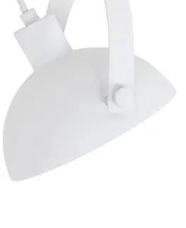 Nastenne lampy Priemyselné stropné svietidlo biele so strieborným 15 cm nastaviteľné - Magnax