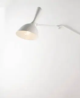 Nástenné svietidlá Eco-Light Nástenné svetlo Morgan z kovu so zástrčkou, biela