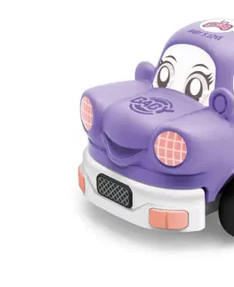 Hračky - autíčka WIKY - Auto soft s tvárou RC 13 cm fialové