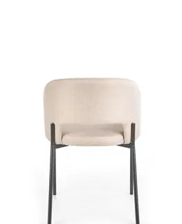 Jedálenské stoličky HALMAR K373 jedálenská stolička béžová / čierna