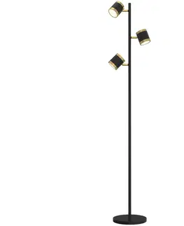 Lampy Wofi Wofi 3003-304S - LED Stmievateľná stojacia lampa TOULOUSE LED/21W/230V čierna/zlatá 