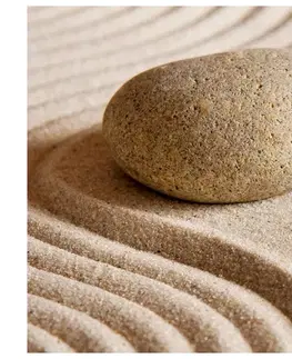 Tapety Feng Shui Fototapeta kameň v piesku - Zen stone