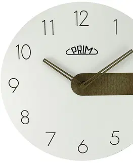 Hodiny Nástenné hodiny PRIM Clear Timber 4128.00, biela 29cm