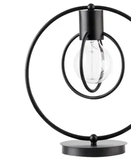 Lampy  Stolná lampa AURA 1xE27/60W/230V čierna 