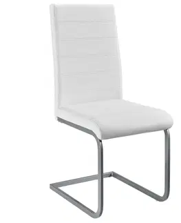 Jedálenské súpravy Juskys Konzolová stolička Vegas sada 2 kusov zo syntetickej kože v bielej farbe
