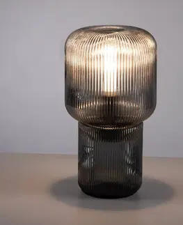 Stolové lampy Paul Neuhaus Stolová lampa Mashi zo skla, dymová sivá