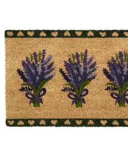 Koberce a koberčeky Tradec Concept Kokosová rohožka Levanduľa, tmavozelená,40 x 60 cm