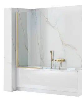 Sprchové dvere REA - Vaňová zástena Elegant 70 zlatá kartáčovaná REA-W6600