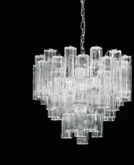 Závesné svietidlá Novaresi Tronchi závesná lampa z číreho muránskeho skla