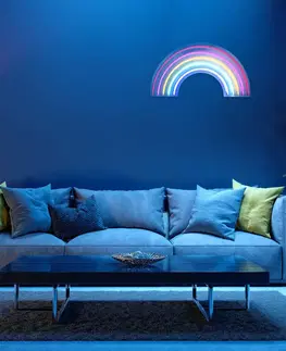 Vnútorné dekoratívne svietidlá JUST LIGHT. Nástenné LED svetlo Neon Rainbow, USB