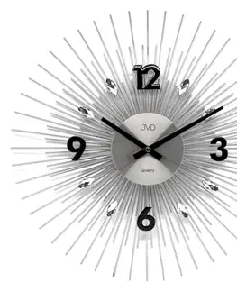 Hodiny Nástenné dekoračné hodiny JVD HT114.1, 45cm strieborná