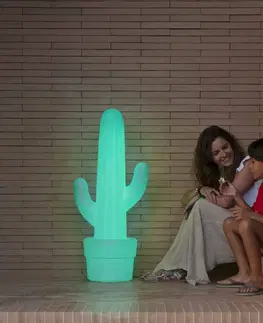 Vonkajšie osvetlenie terasy Newgarden Stojacia lampa Newgarden cactus LED s dobíjacou batériou