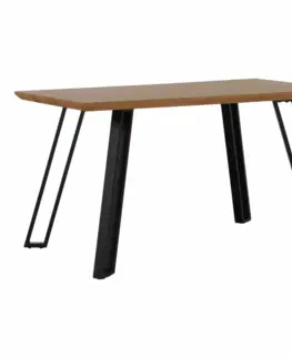 Jedálenské stoly Jedálenský stôl, dub/čierna, 140x83 cm, PEDAL