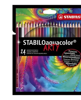 Hračky STABILO - Pastelky akvarelové aquacolor ARTY,  24 ks rôznych farieb