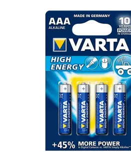 Predlžovacie káble VARTA Varta 4903 - 4 ks Alkalické batérie HIGH ENERGY AAA 1,5V 