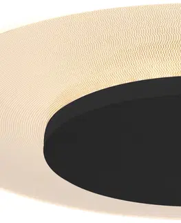 Stropné svietidlá Steinhauer LED stropné svietidlo Lido, čierne, Ø 28 cm