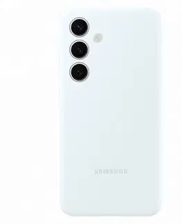 Puzdrá na mobilné telefóny Puzdro Silicone Cover pre Samsung Galaxy S24, white EF-PS921TWEGWW