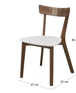 Jedálenské stoličky NABBI Fiente CH jedálenská stolička orech / biela