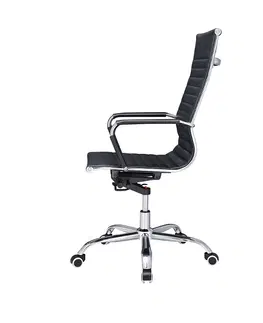 Kancelárske stoličky KONDELA Azure 2 New kancelárske kreslo s podrúčkami čierna / chróm