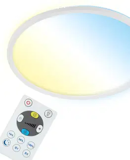 SmartHome stropné svietidlá Briloner LED stropné svietidlo Slim S stmievateľné CCT biele Ø 45 cm