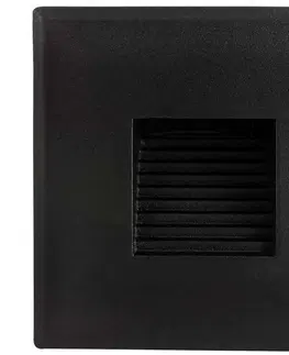 Svietidlá Greenlux Vonkajšie schodiskové svietidlo DECENTLY LED/1,5W/230V IP44 čierna 