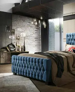 Manželské postele MELÁNIA manželská posteľ 180 x 200, modrá