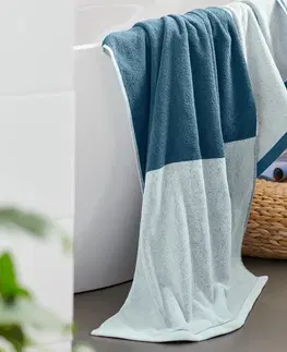 Bath Towels & Washcloths Kvalitná žakárová osuška, modrá