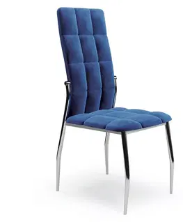 Čalúnené stoličky Stolička K416 velvet/kov granát 43x54x101