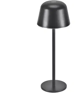 Záhradné lampy Ledvance Ledvance - LED Stmievateľná vonkajšia nabíjacia lampa TABLE LED/2,5W/5V IP54 čierna 