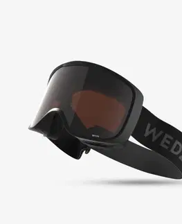 okuliare Lyžiarske a snowboardové okuliare G 100 S3 do jasného počasia čierne