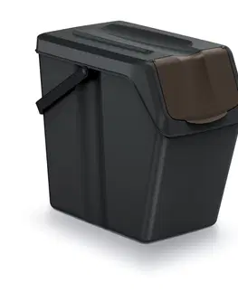 Odpadkové koše NABBI ISWB25S4 odpadkový kôš na triedený odpad (4 ks) 25 l čierna / kombinácia farieb