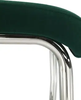 Stoličky Jedálenská stolička, smaragdová Velvet látka/svetlé šitie, ABIRA NEW