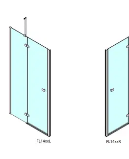 Sprchovacie kúty POLYSAN - FORTIS LINE sprchové dvere do niky 900 číre sklo, ľavé FL1490L