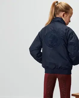 Coats & Jackets Detský bluzón, tmavomodrý s výšivkou s motívom koňa