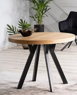 Jedálenské stoly FABIO rozkladací stôl, dub / čierna