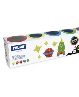 Kreatívne a výtvarné hračky MILAN - Plastelína Soft Dough neónové farby sada 5ks