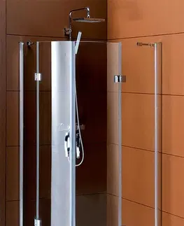 Sprchové dvere GELCO - LEGRO štvrťkruhová sprchová zástena dvojkridlova 1000x1000, číre sklo GL5510
