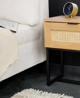 Nočné stolíky LuxD Dizajnový nočný stolík Pacari 50 cm dub