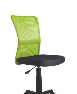 Kancelárske stoličky HALMAR Dingo detská stolička na kolieskach zelená / čierna