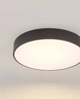 Stropné svietidlá Lindby Lindby LED stropné svietidlo Milada, čierne, CCT, diaľkové ovládanie