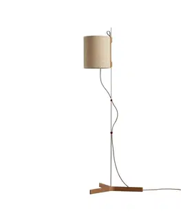 Stojacie lampy Carpyen Magnetická stojacia lampa, Ø 25 cm, saguran, prírodný dub