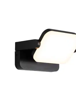 Vonkajsie nastenne svietidla Vonkajšie nástenné svietidlo čierne vrátane LED nastaviteľné - Kamile