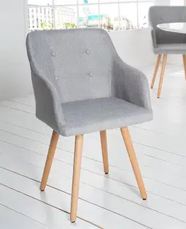 Stoličky - moderné LuxD 18213 Stolička Norway svetlo šedá