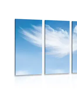 Obrazy anjelov 5-dielny obraz podoba anjela v oblakoch