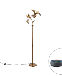 Stojace lampy Inteligentná stojaca lampa zlatá 2-svetlá vrátane Wifi G95 - Botanica