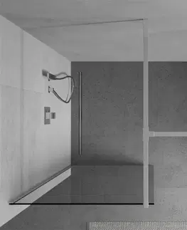 Sprchové dvere MEXEN/S - Kyoto Sprchová zástena Walk-in 170 x 75 cm, transparent, chróm 800-170-202-01-00-075