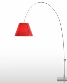 Stojacie lampy do obývačky Luceplan Luceplan Lady Costanza stojaca D13E i alu/červená